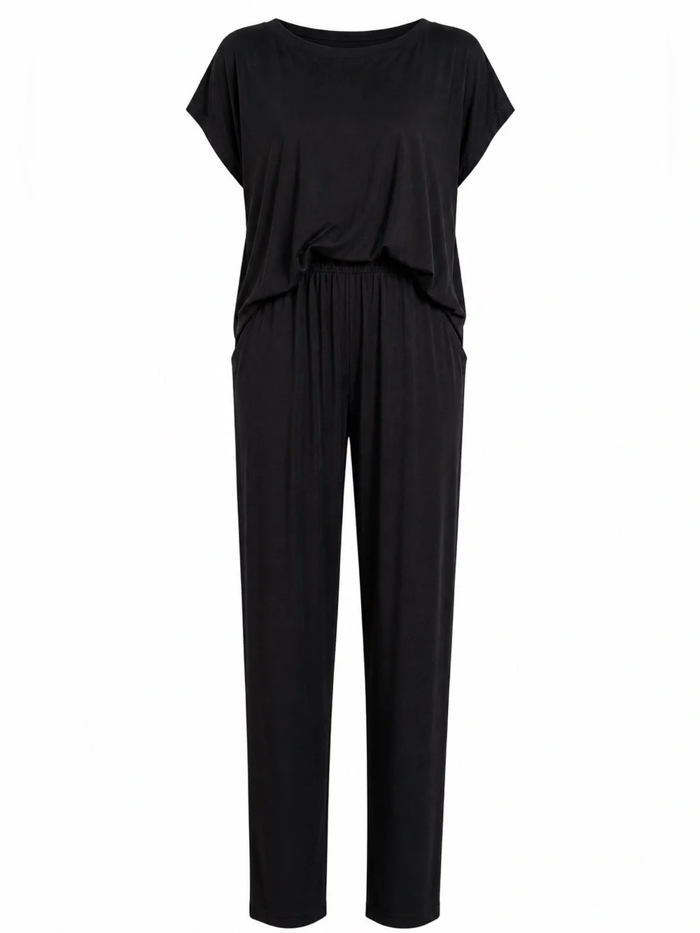 Pure Essence Bamboo Overlay Jumpsuit Black Small Canada - Picture 1 of 8